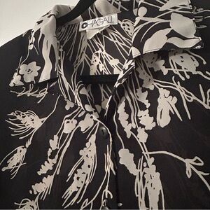 vintage-tops-vintage-black-white-floral-pattern-blouse-poshmark
